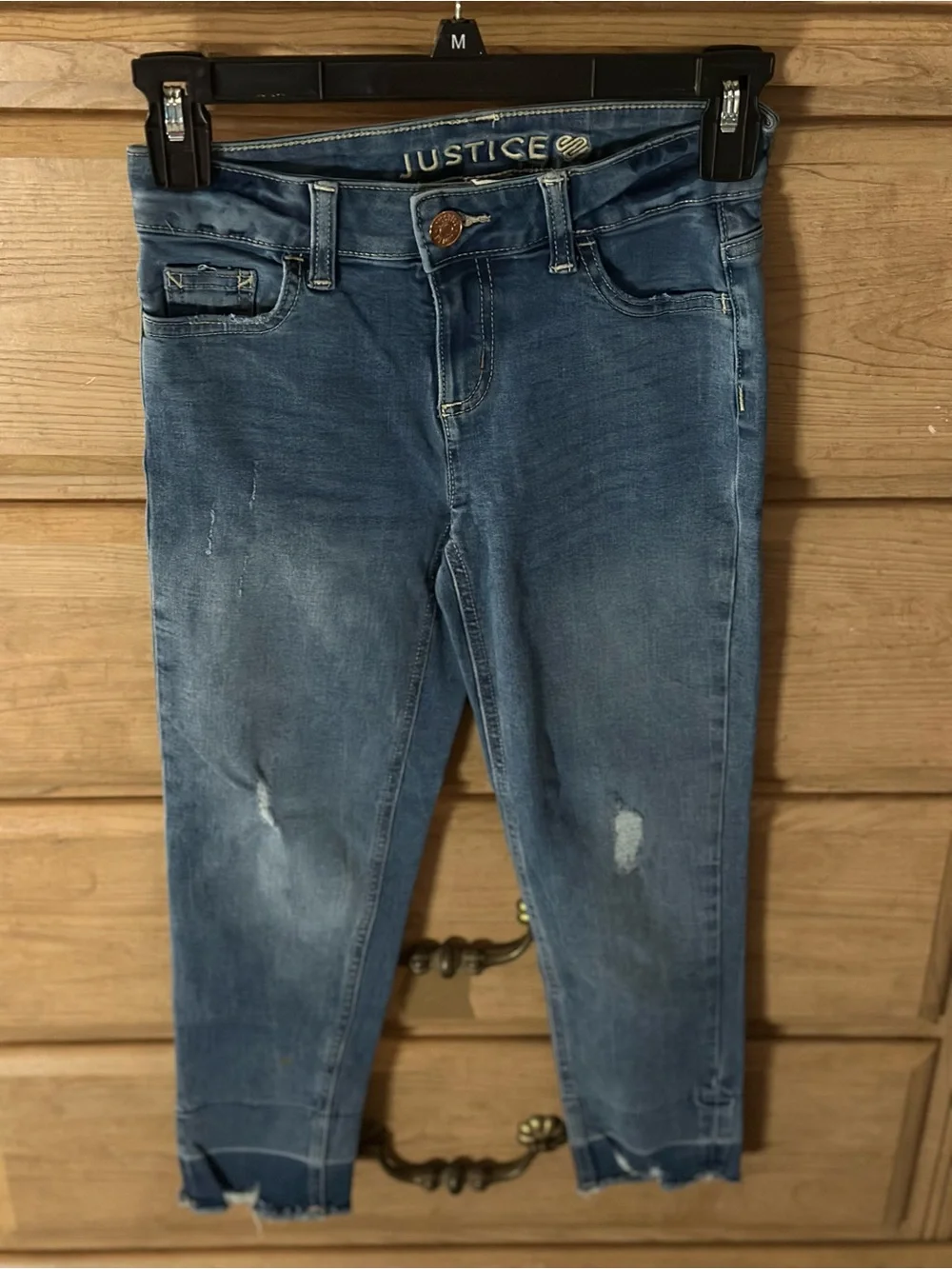 Justice Girls' Blue Patterned & Washed Simply Low Rise Jeans - 2-Pack | Size 12S